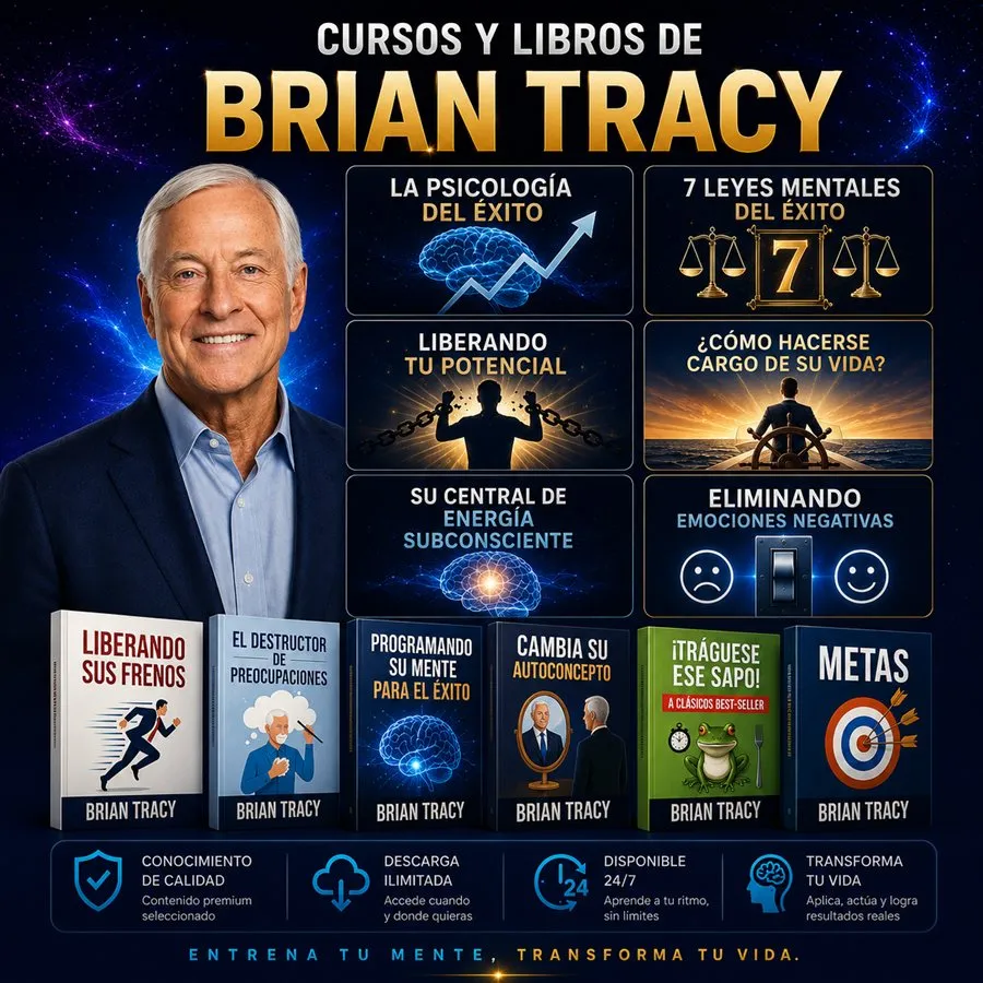 Colección de cursos y libros de Brian Tracy dentro de la Biblioteca Premium