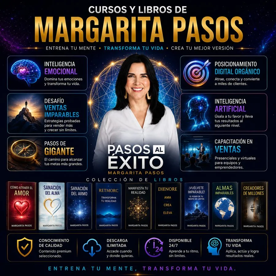 Colección de cursos y libros de Margarita Pasos dentro de la Biblioteca Premium