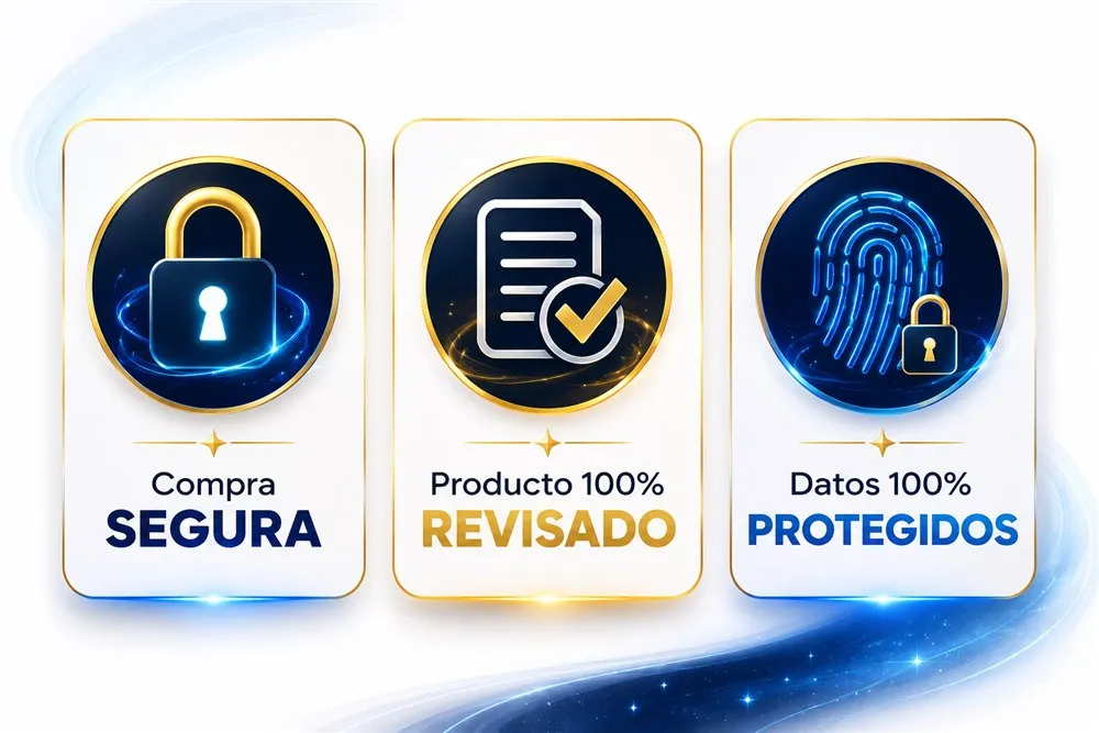 Compra segura, producto 100% revisado y datos 100% protegidos